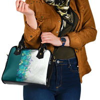 Hawaii Tropical Plant Teal Shoulder Handbag Vibrant Polynesian Pattern LT01 - Polynesian Pride