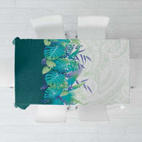 Hawaii Tropical Plant Teal Tablecloth Vibrant Polynesian Pattern LT01 Teal - Polynesian Pride