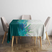 Hawaii Tropical Plant Teal Tablecloth Vibrant Polynesian Pattern LT01 - Polynesian Pride