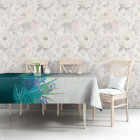 Hawaii Tropical Plant Teal Tablecloth Vibrant Polynesian Pattern LT01 - Polynesian Pride
