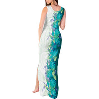 Hawaii Tropical Plant Teal Tank Maxi Dress Vibrant Polynesian Pattern LT01 - Polynesian Pride
