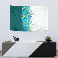 Hawaii Tropical Plant Teal Tapestry Vibrant Polynesian Pattern LT01 - Polynesian Pride