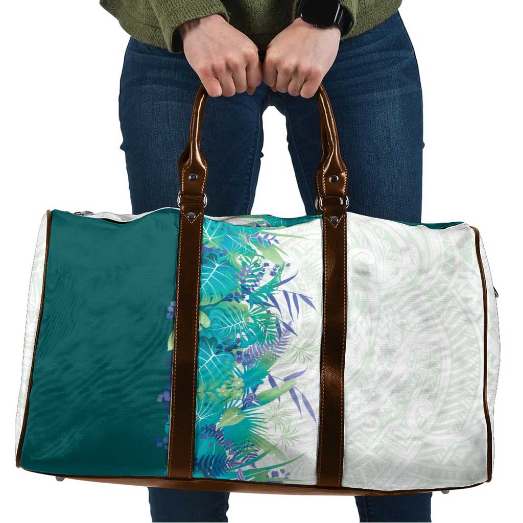 Hawaii Tropical Plant Teal Travel Bag Vibrant Polynesian Pattern LT01 Teal - Polynesian Pride