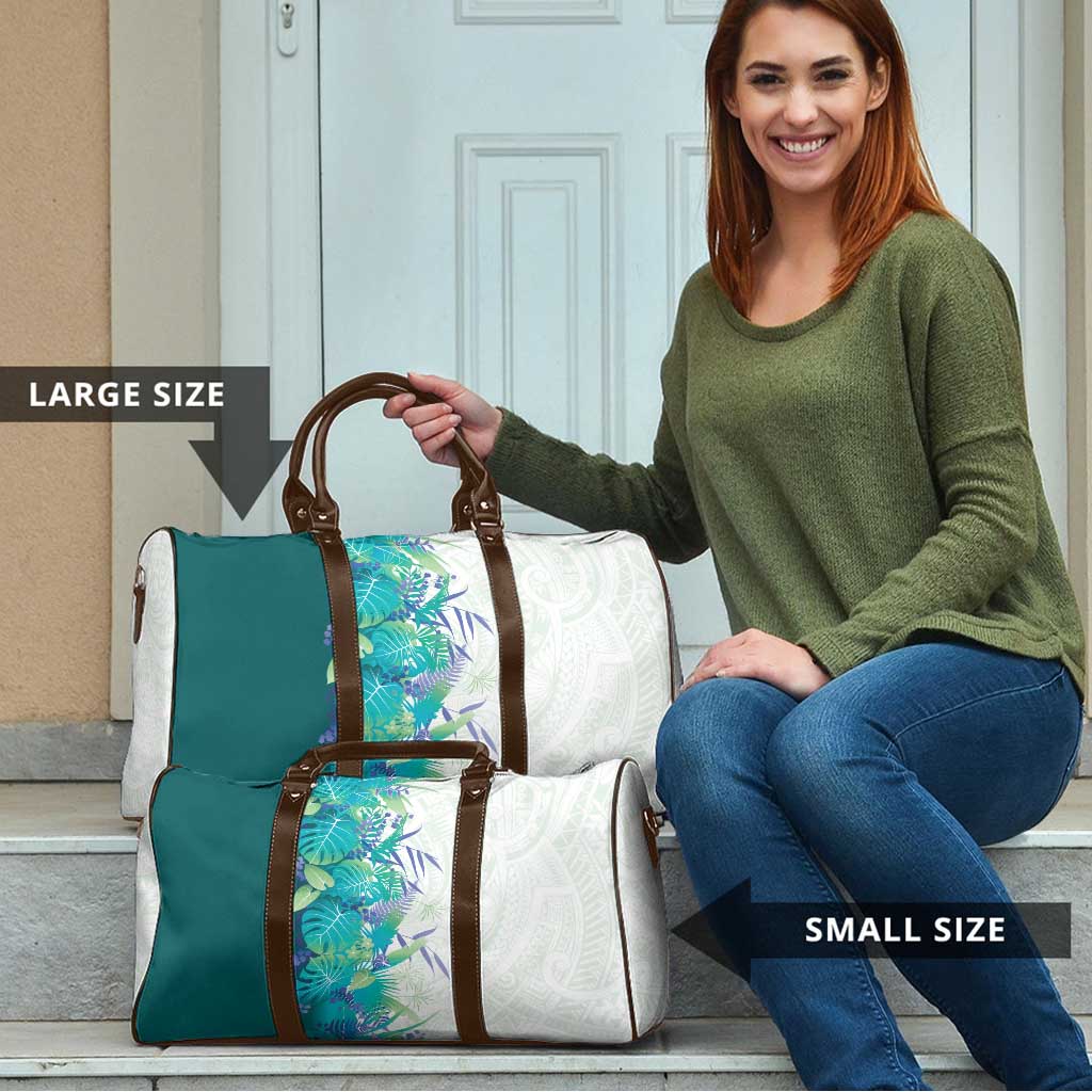 Hawaii Tropical Plant Teal Travel Bag Vibrant Polynesian Pattern LT01 - Polynesian Pride
