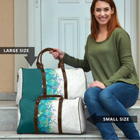 Hawaii Tropical Plant Teal Travel Bag Vibrant Polynesian Pattern LT01 - Polynesian Pride