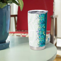 Hawaii Tropical Plant Teal Tumbler Cup Vibrant Polynesian Pattern LT01 - Polynesian Pride