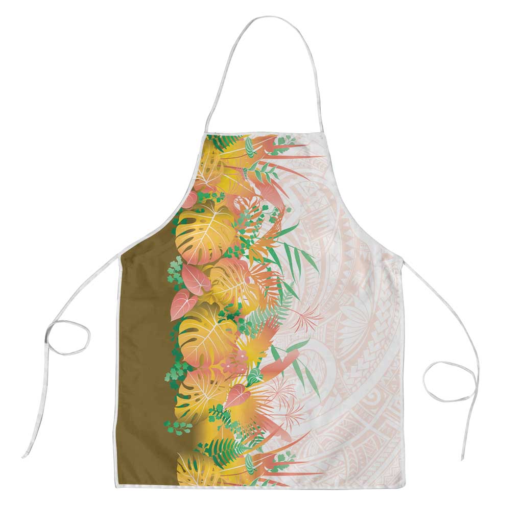 Hawaii Tropical Plant Lenalena Apron Vibrant Polynesian Pattern LT01 Yellow - Polynesian Pride