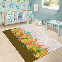 Hawaii Tropical Plant Lenalena Area Rug Vibrant Polynesian Pattern LT01 - Polynesian Pride