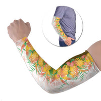 Hawaii Tropical Plant Lenalena Arm Sleeves Vibrant Polynesian Pattern LT01 Set of 2 Yellow - Polynesian Pride