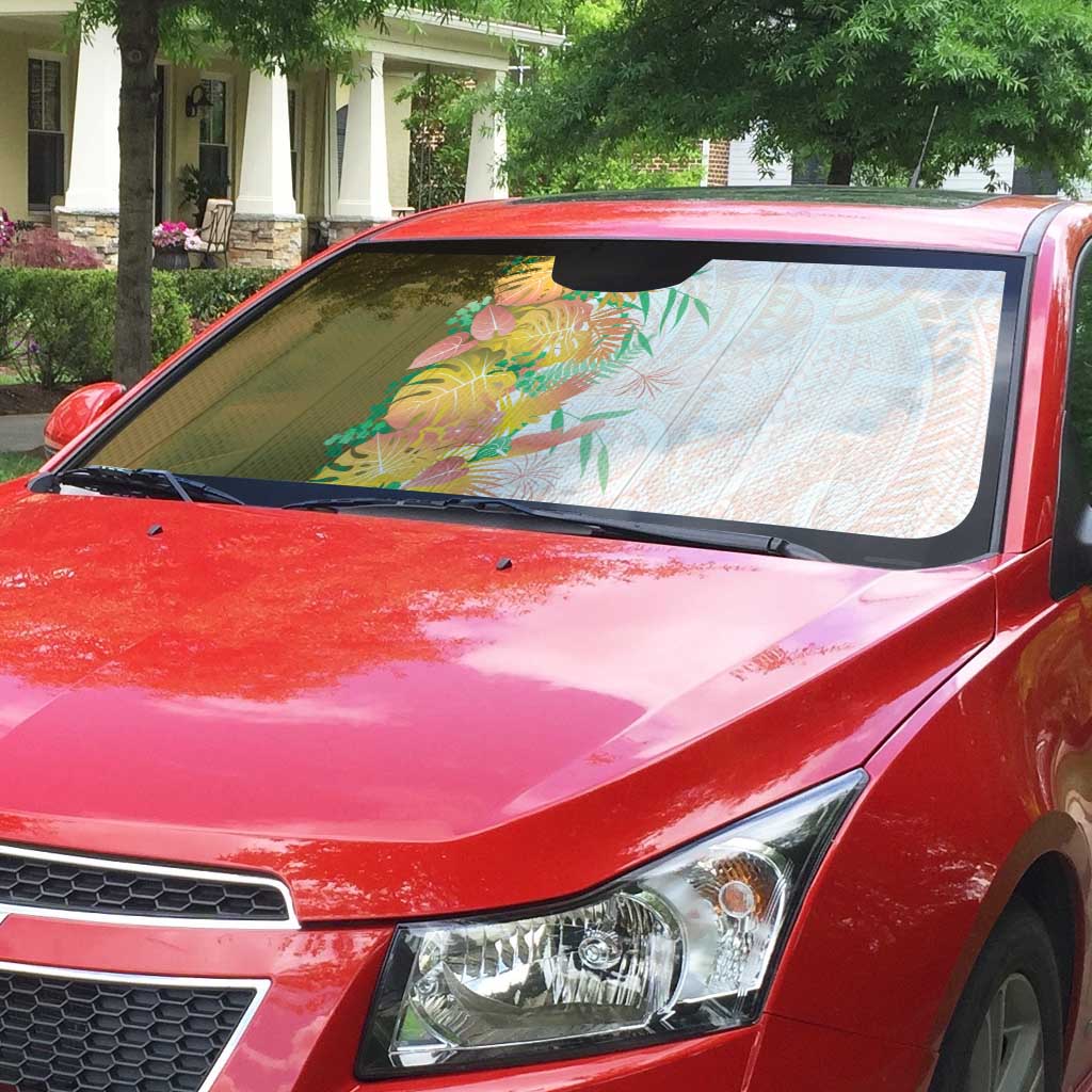 Hawaii Tropical Plant Lenalena Auto Sun Shade Vibrant Polynesian Pattern LT01 - Polynesian Pride