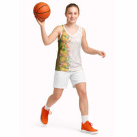 Hawaii Tropical Plant Lenalena Basketball Jersey Vibrant Polynesian Pattern