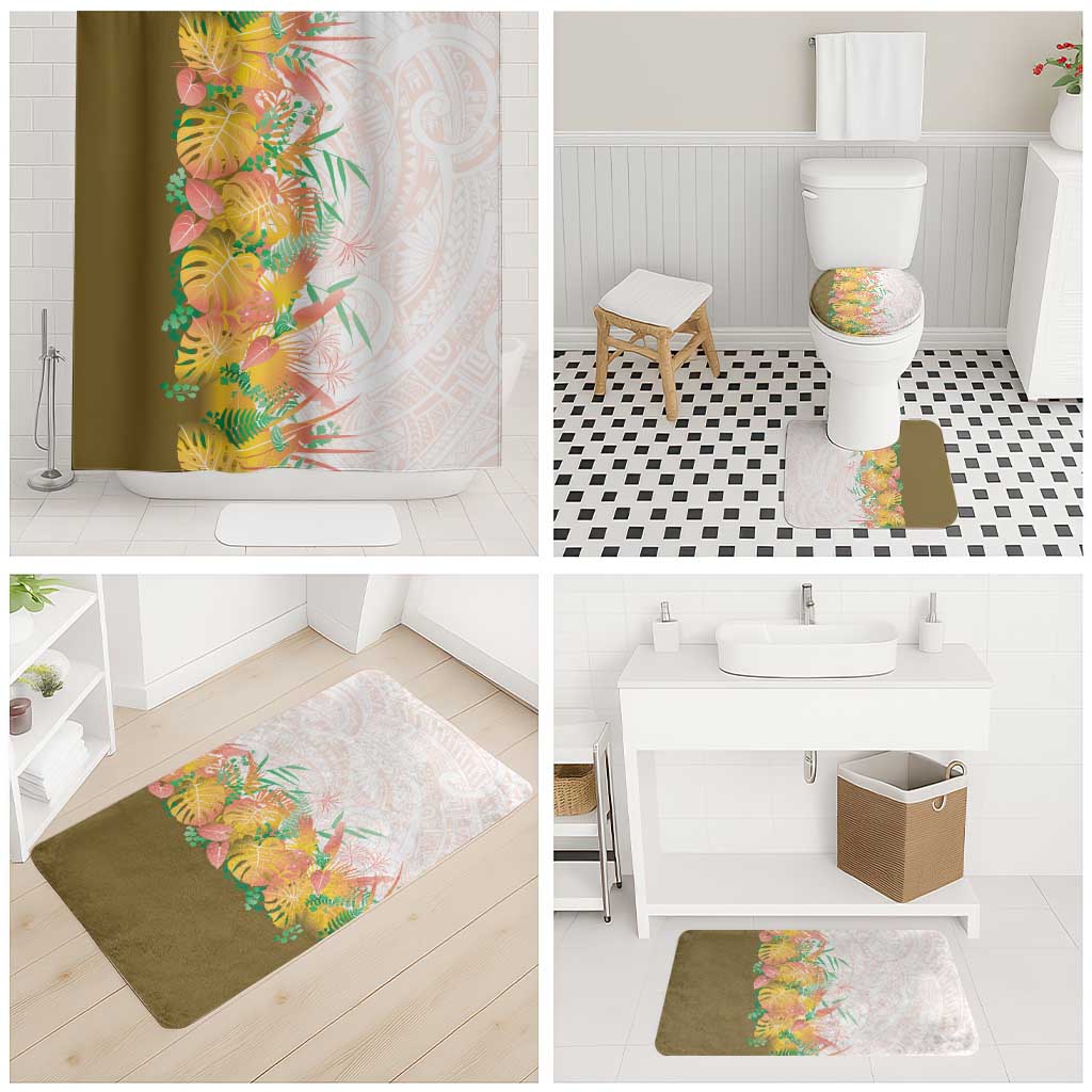 Hawaii Tropical Plant Lenalena Bathroom Set Vibrant Polynesian Pattern LT01 - Polynesian Pride