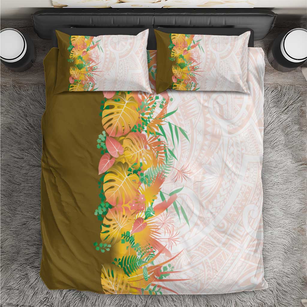 Hawaii Tropical Plant Lenalena Bedding Set Vibrant Polynesian Pattern LT01 Yellow - Polynesian Pride