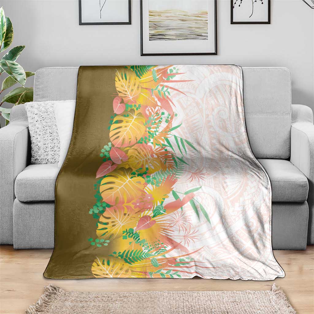 Hawaii Tropical Plant Lenalena Blanket Vibrant Polynesian Pattern LT01 - Polynesian Pride