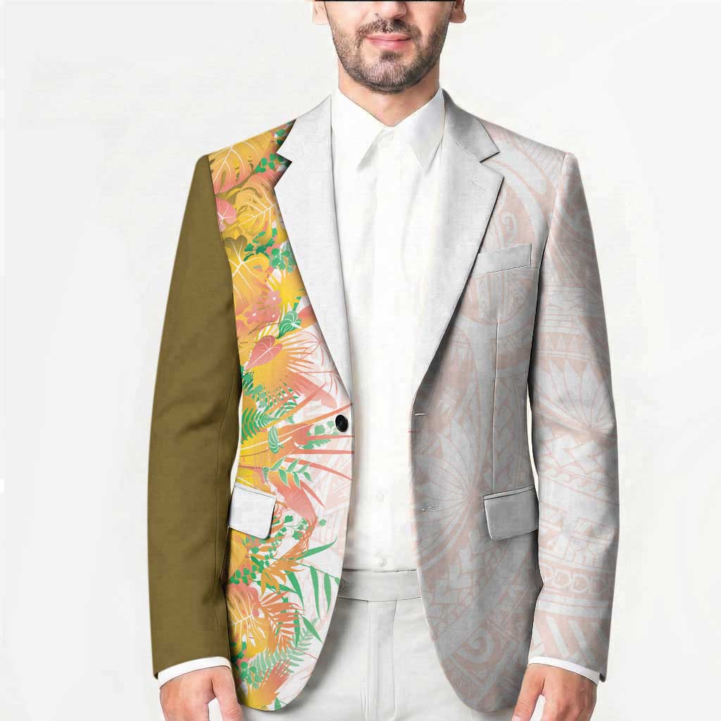 Hawaii Tropical Plant Lenalena Blazer Vibrant Polynesian Pattern LT01 - Polynesian Pride