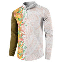 Hawaii Tropical Plant Lenalena Button Sweatshirt Vibrant Polynesian Pattern LT01 - Polynesian Pride