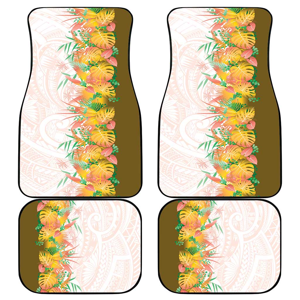Hawaii Tropical Plant Lenalena Car Mats Vibrant Polynesian Pattern LT01 - Polynesian Pride