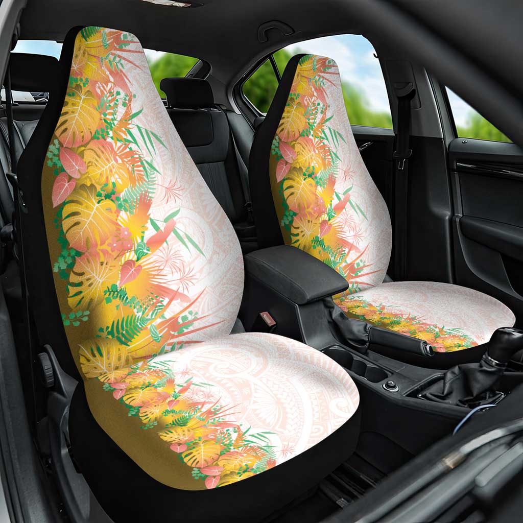 Hawaii Tropical Plant Lenalena Car Seat Cover Vibrant Polynesian Pattern LT01 One Size Yellow - Polynesian Pride