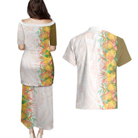 Hawaii Tropical Plant Lenalena Couples Matching Puletasi and Hawaiian Shirt Vibrant Polynesian Pattern LT01 - Polynesian Pride