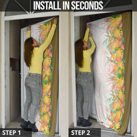 Hawaii Tropical Plant Lenalena Door Cover Vibrant Polynesian Pattern LT01 - Polynesian Pride