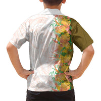 Hawaii Tropical Plant Lenalena Family Matching Mermaid Dress and Hawaiian Shirt Vibrant Polynesian Pattern