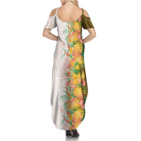 Hawaii Tropical Plant Lenalena Family Matching Summer Maxi Dress and Hawaiian Shirt Vibrant Polynesian Pattern LT01 - Polynesian Pride