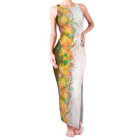 Hawaii Tropical Plant Lenalena Family Matching Tank Maxi Dress and Hawaiian Shirt Vibrant Polynesian Pattern