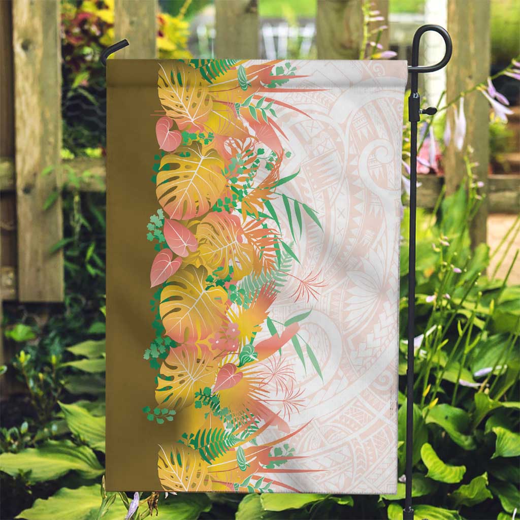 Hawaii Tropical Plant Lenalena Garden Flag Vibrant Polynesian Pattern LT01 Garden Flag Yellow - Polynesian Pride