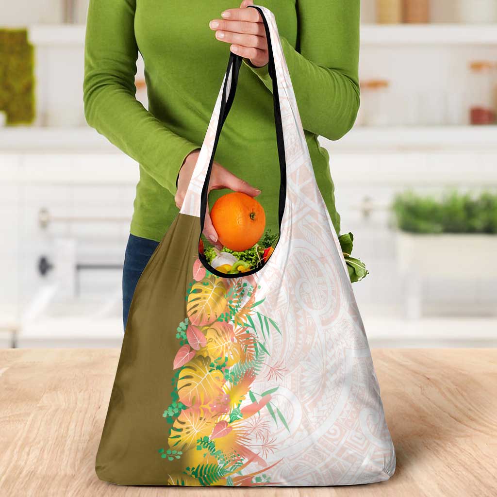 Hawaii Tropical Plant Lenalena Grocery Bag Vibrant Polynesian Pattern LT01 - Polynesian Pride