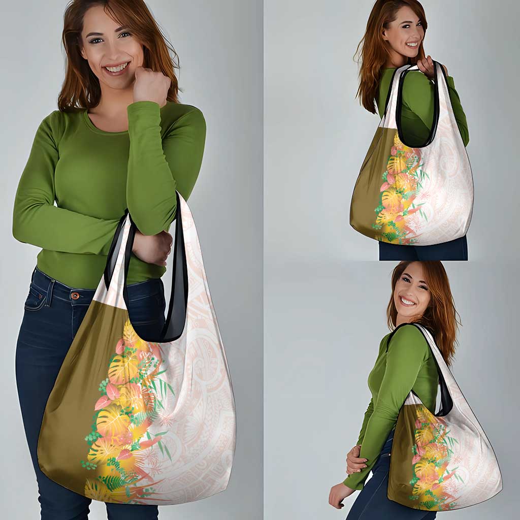 Hawaii Tropical Plant Lenalena Grocery Bag Vibrant Polynesian Pattern LT01 - Polynesian Pride