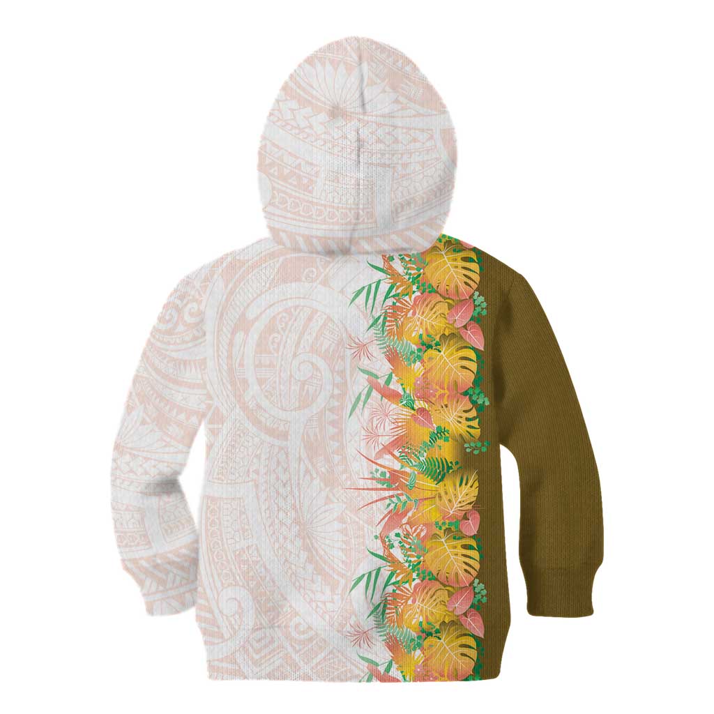 Hawaii Tropical Plant Lenalena Kid Hoodie Vibrant Polynesian Pattern LT01 - Polynesian Pride