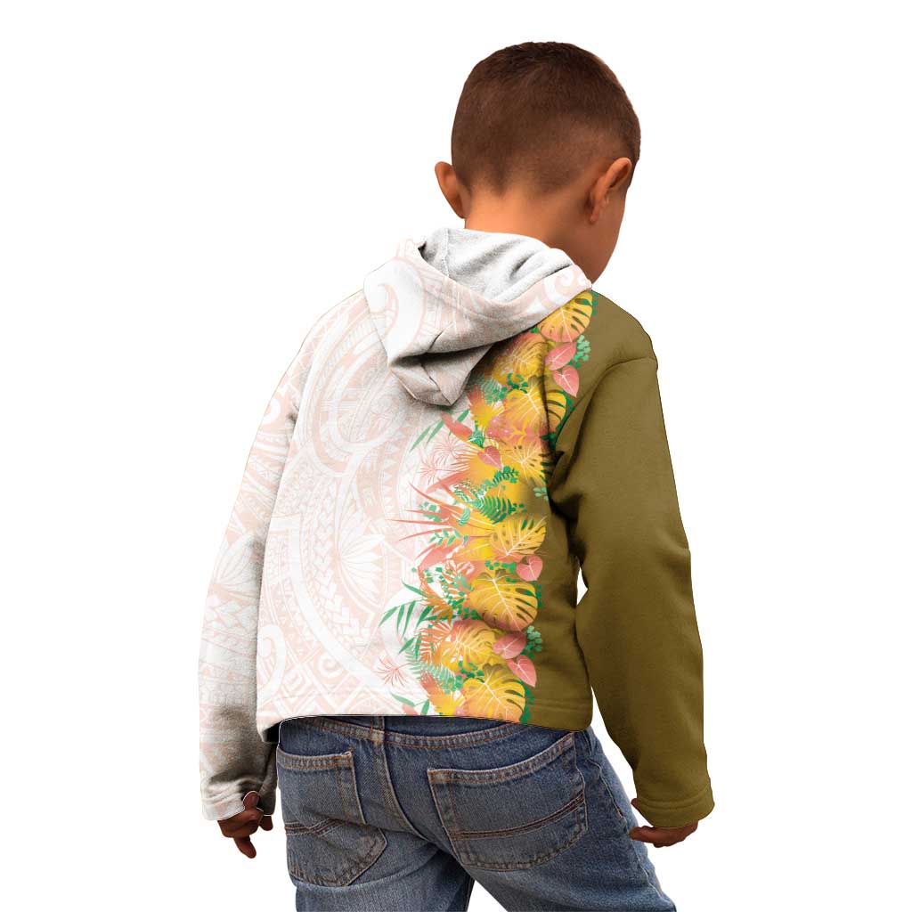 Hawaii Tropical Plant Lenalena Kid Hoodie Vibrant Polynesian Pattern LT01 - Polynesian Pride