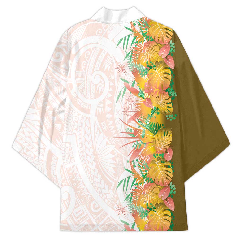 Hawaii Tropical Plant Lenalena Kimono Vibrant Polynesian Pattern LT01 - Polynesian Pride