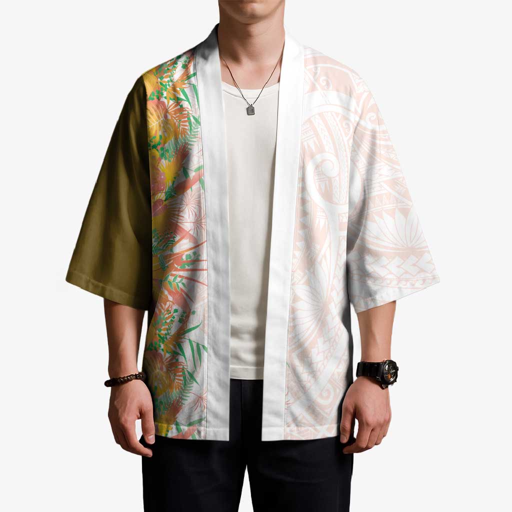 Hawaii Tropical Plant Lenalena Kimono Vibrant Polynesian Pattern LT01 - Polynesian Pride