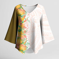 Hawaii Tropical Plant Lenalena Kimono Sleeve Blouse Vibrant Polynesian Pattern LT01 Female Yellow - Polynesian Pride