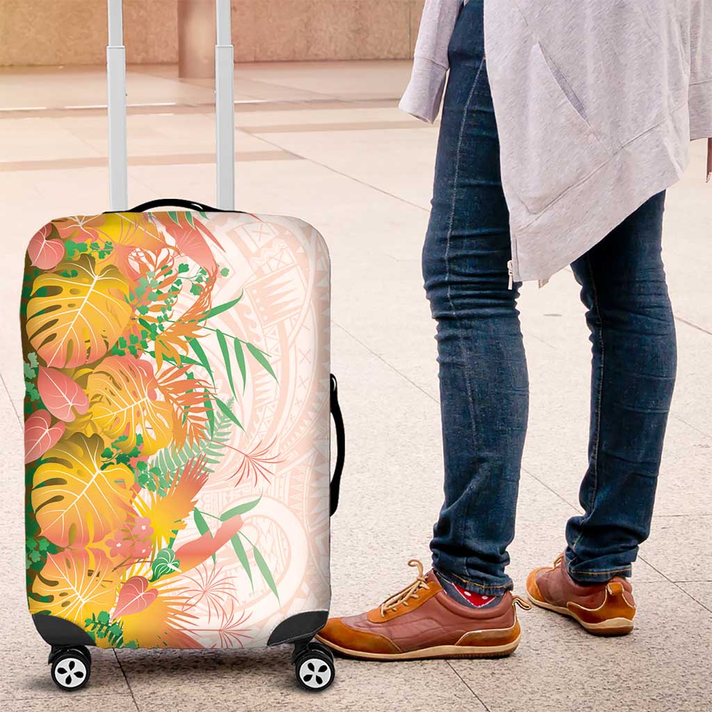 Hawaii Tropical Plant Lenalena Luggage Cover Vibrant Polynesian Pattern LT01 Yellow - Polynesian Pride