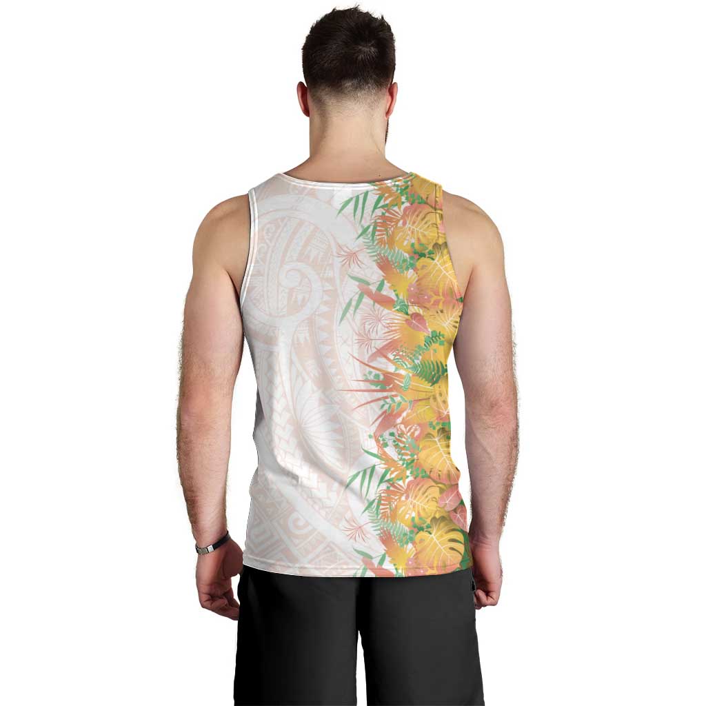 Hawaii Tropical Plant Lenalena Men Tank Top Vibrant Polynesian Pattern LT01 - Polynesian Pride