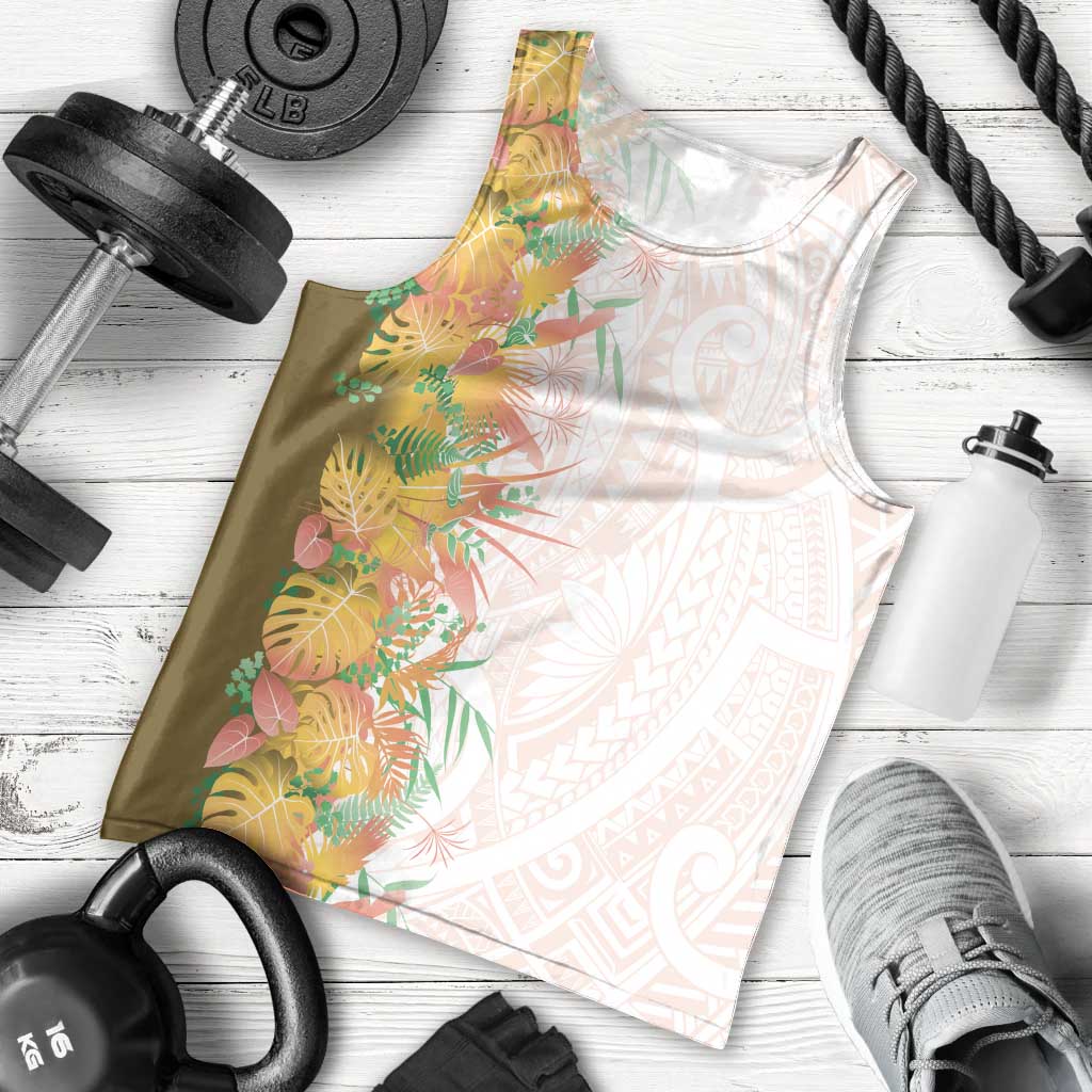 Hawaii Tropical Plant Lenalena Men Tank Top Vibrant Polynesian Pattern LT01 - Polynesian Pride