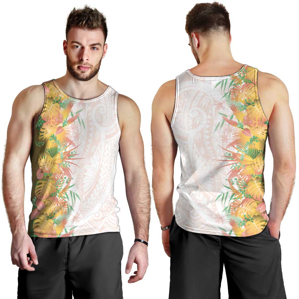 Hawaii Tropical Plant Lenalena Men Tank Top Vibrant Polynesian Pattern LT01 - Polynesian Pride