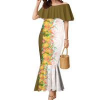 Hawaii Tropical Plant Lenalena Mermaid Dress Vibrant Polynesian Pattern LT01 Women Yellow - Polynesian Pride