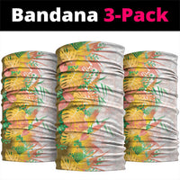 Hawaii Tropical Plant Lenalena Neck Gaiter Vibrant Polynesian Pattern LT01 package One Size: 25*50cm Yellow - Polynesian Pride