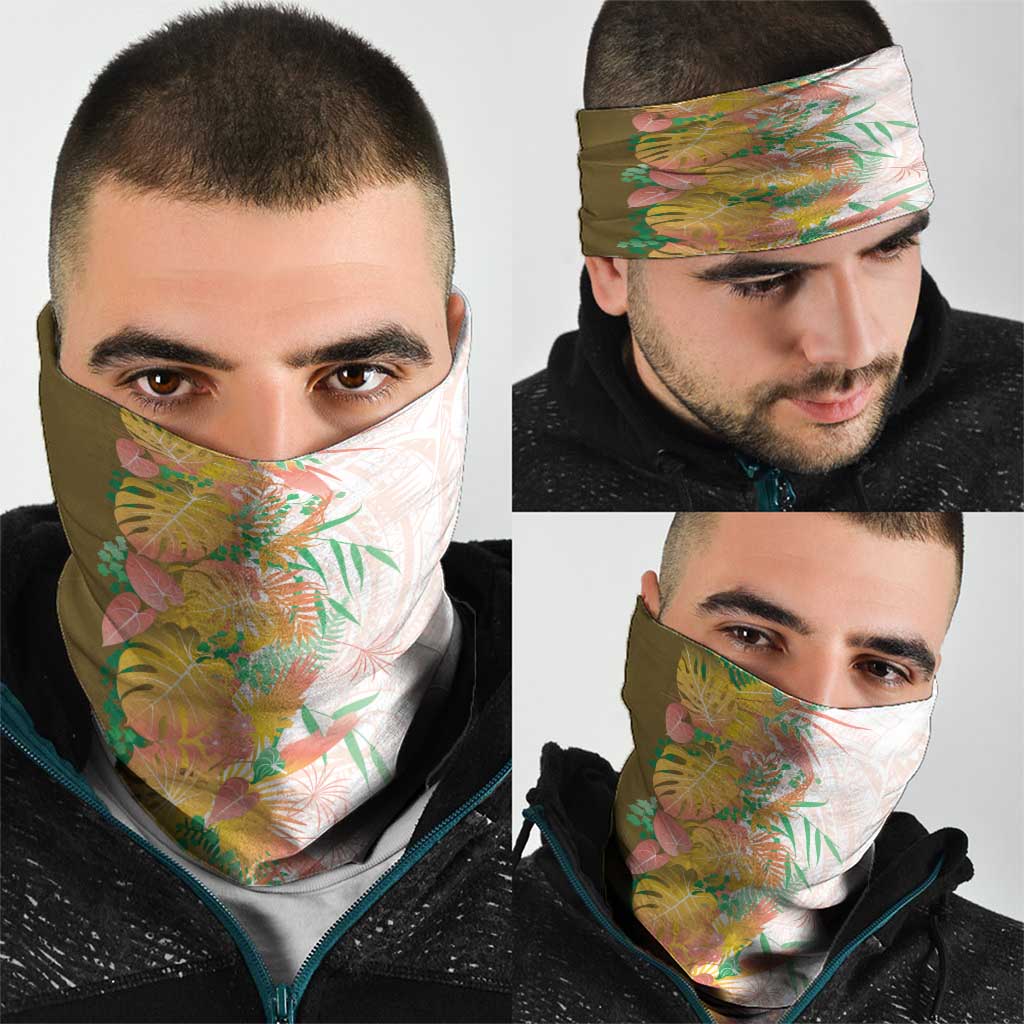 Hawaii Tropical Plant Lenalena Neck Gaiter Vibrant Polynesian Pattern LT01 - Polynesian Pride