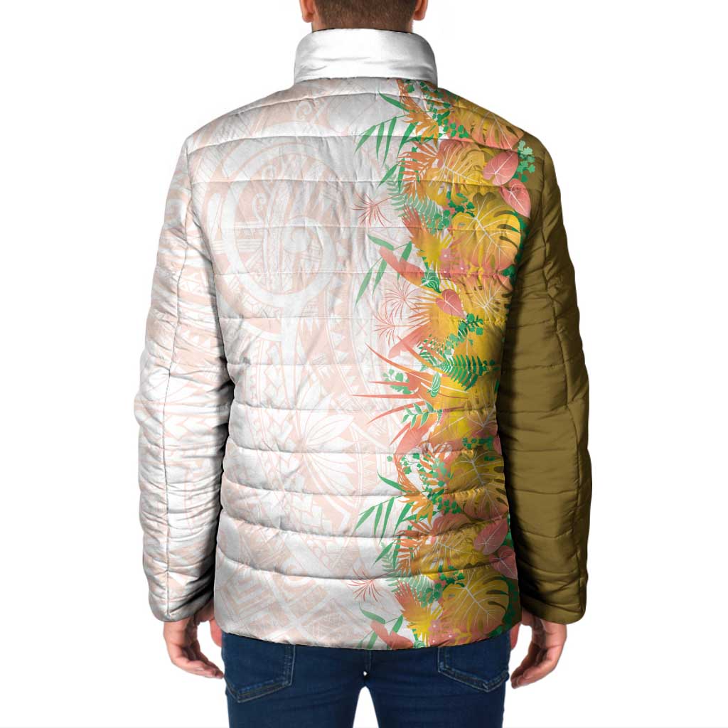 Hawaii Tropical Plant Lenalena Padded Jacket Vibrant Polynesian Pattern LT01 - Polynesian Pride