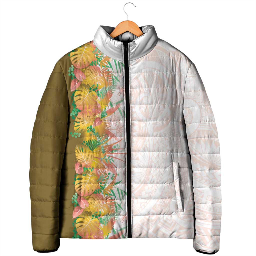 Hawaii Tropical Plant Lenalena Padded Jacket Vibrant Polynesian Pattern LT01 - Polynesian Pride