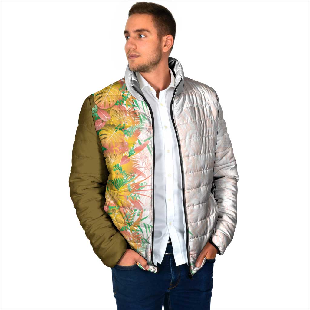 Hawaii Tropical Plant Lenalena Padded Jacket Vibrant Polynesian Pattern LT01 - Polynesian Pride