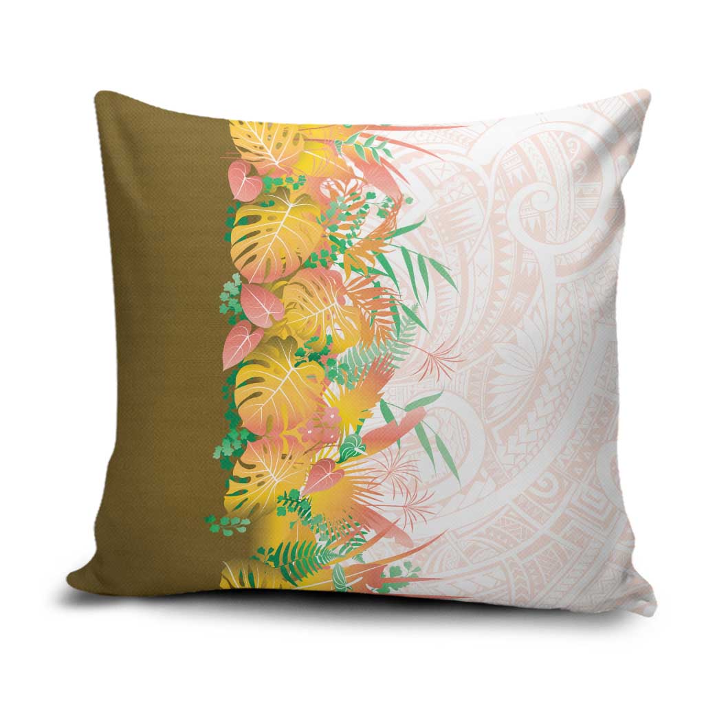 Hawaii Tropical Plant Lenalena Pillow Cover Vibrant Polynesian Pattern LT01 Yellow - Polynesian Pride