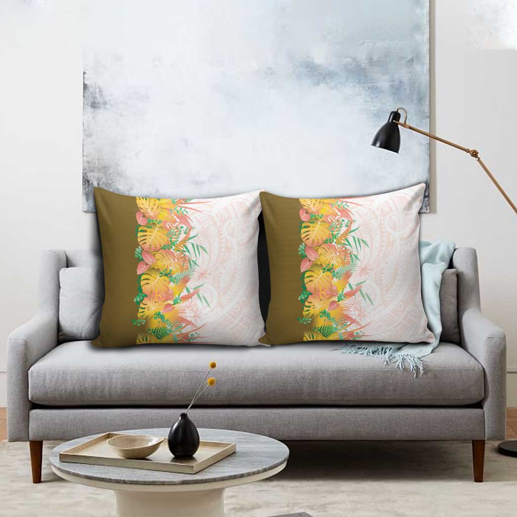 Hawaii Tropical Plant Lenalena Pillow Cover Vibrant Polynesian Pattern LT01 - Polynesian Pride
