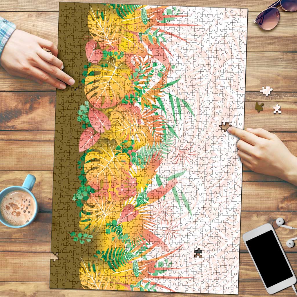 Hawaii Tropical Plant Lenalena Puzzle Vibrant Polynesian Pattern LT01 Yellow - Polynesian Pride