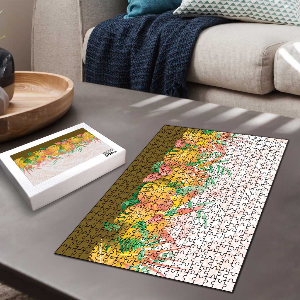 Hawaii Tropical Plant Lenalena Puzzle Vibrant Polynesian Pattern LT01 - Polynesian Pride