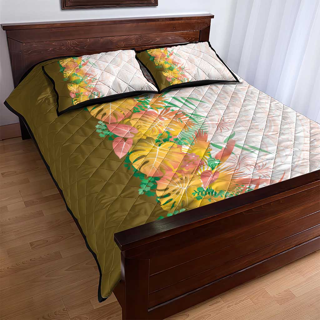Hawaii Tropical Plant Lenalena Quilt Bed Set Vibrant Polynesian Pattern LT01 - Polynesian Pride